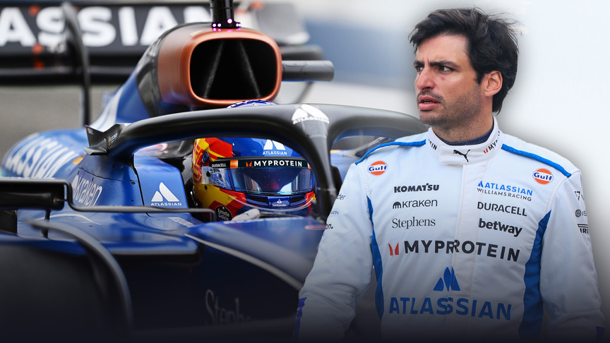 Carlos Sainz reacts to three days testing with Williams in Bahrain