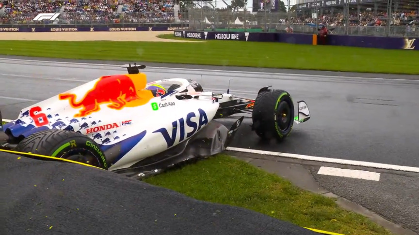 2025 Australian Grand Prix: Rookie Hadjar spins out of maiden race on the formation lap