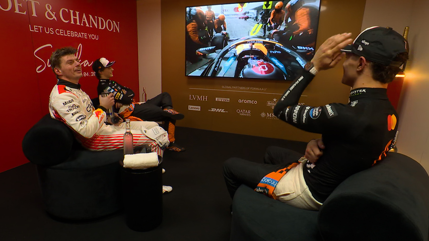 2025 Japanese Grand Prix: Listen in to the chat from the top three drivers in the cool-down room after the race